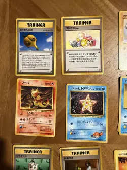 Pokemon TCG Japanese Pikachu Staryu Grimer Jigglypuff Kabuto Trainer Lot - Image 1