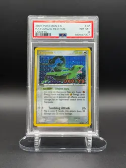 2005 Pokemon EX Deoxys: Rayquaza EX DEOXYS Stamp Reverse Holo PSA 8 NM-MT - Image 3