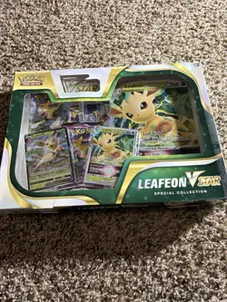 NEW Pokemon TCG Leafeon VStar Special Collection Box Evolving Skies ES FS packs - Image 1