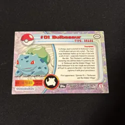 2000 Pokemon Topps Chrome Bulbasaur #01 - Image 2