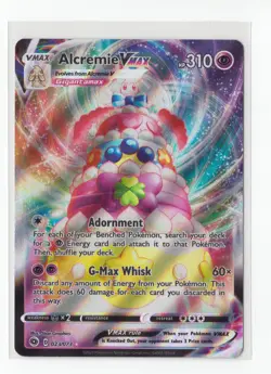 Pokemon TCG Alcremie VMAX 023 Holo Ultra Rare Champion's Path Nm - Image 1