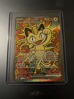 Meowth ex 121/088 Perfect Order Full Art Holo Pokemon Card - Image 1