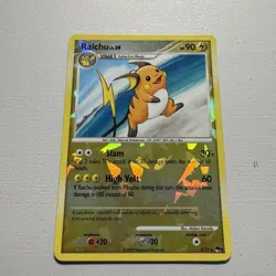 Pokemon Raichu 3/17 POP Series 9 Cracked Ice Holo Rare Promo Vintage 2009 TCG - Image 2