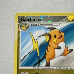 Pokemon Raichu 3/17 POP Series 9 Cracked Ice Holo Rare Promo Vintage 2009 TCG - Image 3