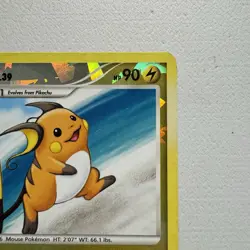 Pokemon Raichu 3/17 POP Series 9 Cracked Ice Holo Rare Promo Vintage 2009 TCG - Image 4