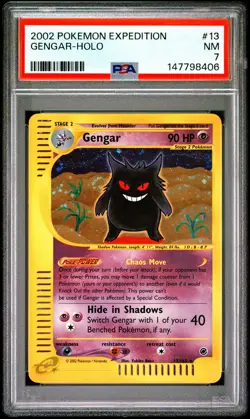 2002 POKEMON EXPEDITION #13 GENGAR-HOLO PSA 7 - Image 1