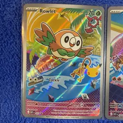 Pokemon 30th Anniversary Full Art Promo Set - Rowlet, Litten, Popplio - Image 2