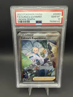 PSA 10 - Pokemon 2023 Crown Zenith Galarian Gallery Colress's Experiment GG59 - Image 1