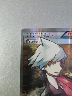 POKEMON STEVEN FULL ART TRAINER 95/98 XY ANCIENT ORIGINS HOLO NM - Image 2