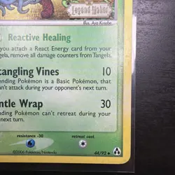 2006 Pokemon EX Legend Maker Tangela Reverse Holo #44/92 SWIRL 💫 - Image 5