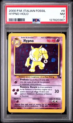 Pokemon Hypno 23/62 Fossil Italian PSA 7 - Image 1