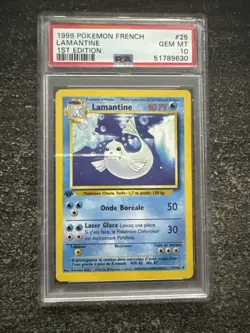 LAMANTINE UNCO - POKEMON 25/102 SET DE BASE EDITION 1 PSA 10 - Image 1