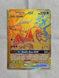 Reshiram & Charizard GX Tag Team SM247 Sun And Moon Black Star Promo Pokemon TCG - Image 2