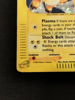 Raichu 025/165 Expedition Base Set Holo Rare Pokemon TCG Nintendo pikachu - Image 2