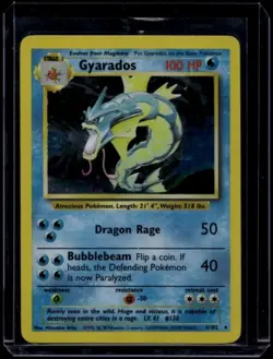 Pokemon TCG Gyarados 6/102 Base Set Holo Rare NM/LP - Image 1