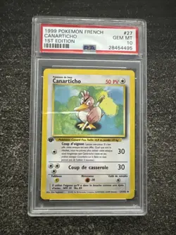 CANARTICHO UNCO - POKEMON 27/102 SET DE BASE EDITION 1 PSA 10 - Image 1