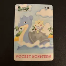 Pokemon Sealdass Fancy Graffiti #14 Lapras & Togepi 1999 Bandai NM - Image 1