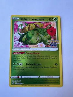 Pokemon Radiant Venusaur 004/078 Pokemon GO Holo Pack Fresh Mint - Image 1