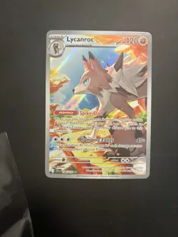 Pokemon TCG Lycanroc 166/159 SV09 Journey Together Illustration Rare - Image 1