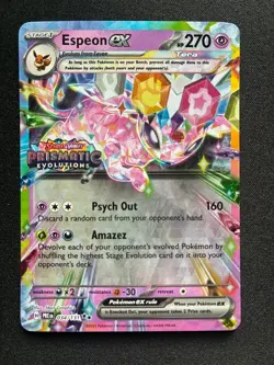 Espeon ex 034/131 Double Rare Pokemon Sv: Prismatic Evolutions Stamped - Image 1