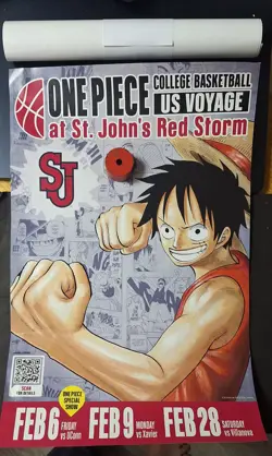 “ONE PIECE Card Monkey D.Luffy US VOYAGE College Basketball "Sealed" W/ Poster! - Image 3
