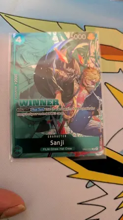 Sanji Winner Pack 2025 Vol 1 EB01-014 One Piece Promotion Cards Foil NM - Image 1