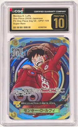 2024 One Piece Monkey D. Luffy One Piece Day ‘24 SR OP07-109 CGC 10 Pristine - Image 1