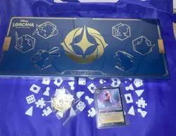 New 2024 Disney D23 Expo Lorcana 6 Card Box Set Mickey Sorcerer Promo & Pin Lot - Image 1