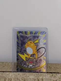 Vintage 1999 Pokemon RAICHU HOLO Topps Chrome TV Animation Card 26 - Image 1