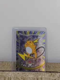 Vintage 1999 Pokemon RAICHU HOLO Topps Chrome TV Animation Card 26 - Image 2