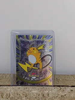 Vintage 1999 Pokemon RAICHU HOLO Topps Chrome TV Animation Card 26 - Image 3