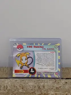 Vintage 1999 Pokemon RAICHU HOLO Topps Chrome TV Animation Card 26 - Image 4