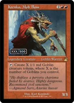 Krenko, Mob Boss (Retro Frame) (Serial Numbered) -Foil Near Mint MTG - Image 1