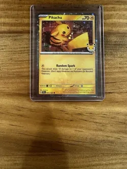 Pokemon Pikachu TCG Holo Card 051/162 (Swirl) - Image 1