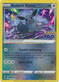 Radiant Eevee SWSH230 Black Star Promo Sword & Shield Pokemon TCG Card NM - Image 1