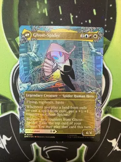 Gwen Stacy Ghost-Spider Borderless Foil NM MTG Magic the Gathering Spider Man - Image 2