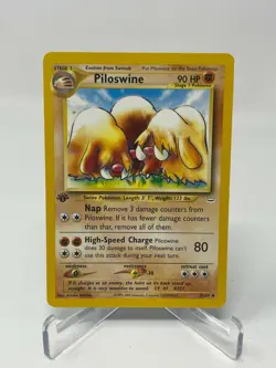 Pokemon Neo Revelation 1st Edition Piloswine 36/64 NM Pack Fresh - Image 1