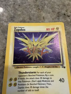 Pokemon TCG Zapdos Holo Rare Fossil 15/62 Holo - Image 2