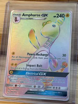 Ampharos GX - 185/181 - Pokemon Team Up Sun & Moon Secret Rare Card NM - Image 1