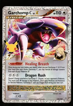 Pokemon Garchomp C LV.X Celebrations: Classic Collection #145/147 NM - Image 1