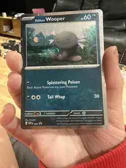 Paldean Wooper 041 Pokemon TCG Promo Cosmos Holo With HD MEW FART SWIRL 🌀NM - Image 1