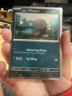 Paldean Wooper 041 Pokemon TCG Promo Cosmos Holo With HD MEW FART SWIRL 🌀NM - Image 2