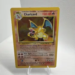 Pokemon Charizard Base Set 2 Holo Rare 004/130 DMG condition - Image 1