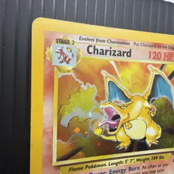 Pokemon Charizard Base Set 2 Holo Rare 004/130 DMG condition - Image 3