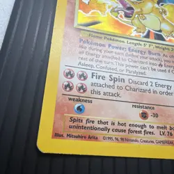 Pokemon Charizard Base Set 2 Holo Rare 004/130 DMG condition - Image 5