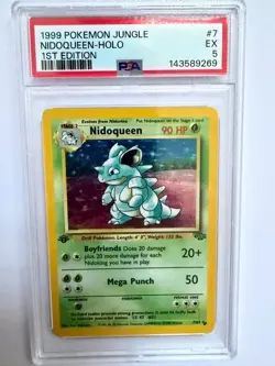 1999 Pokemon Jungle Nidoqueen Holo #7 1st Edition PSA 5 EX WOTC - Image 1