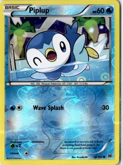 Piplup 36/162 Common BREAKthrough Pokemon TCG Reverse Holo LP - Image 1