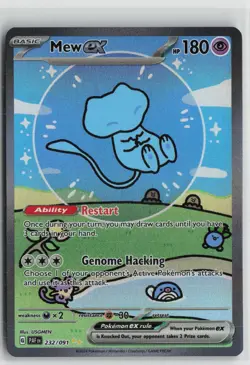 Mew ex 232/091 Special Illustration Rare Paldean Fates Pokemon NM - Image 1