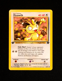 Pokemon TEAM ROCKET : Meowth 1st Edition 62/82 PACK FRESH NM - Image 1