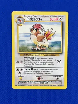 Pokemon TCG Pidgeotto Rare Base Set 22/102 (HP) 1999 WoTC English - Image 1